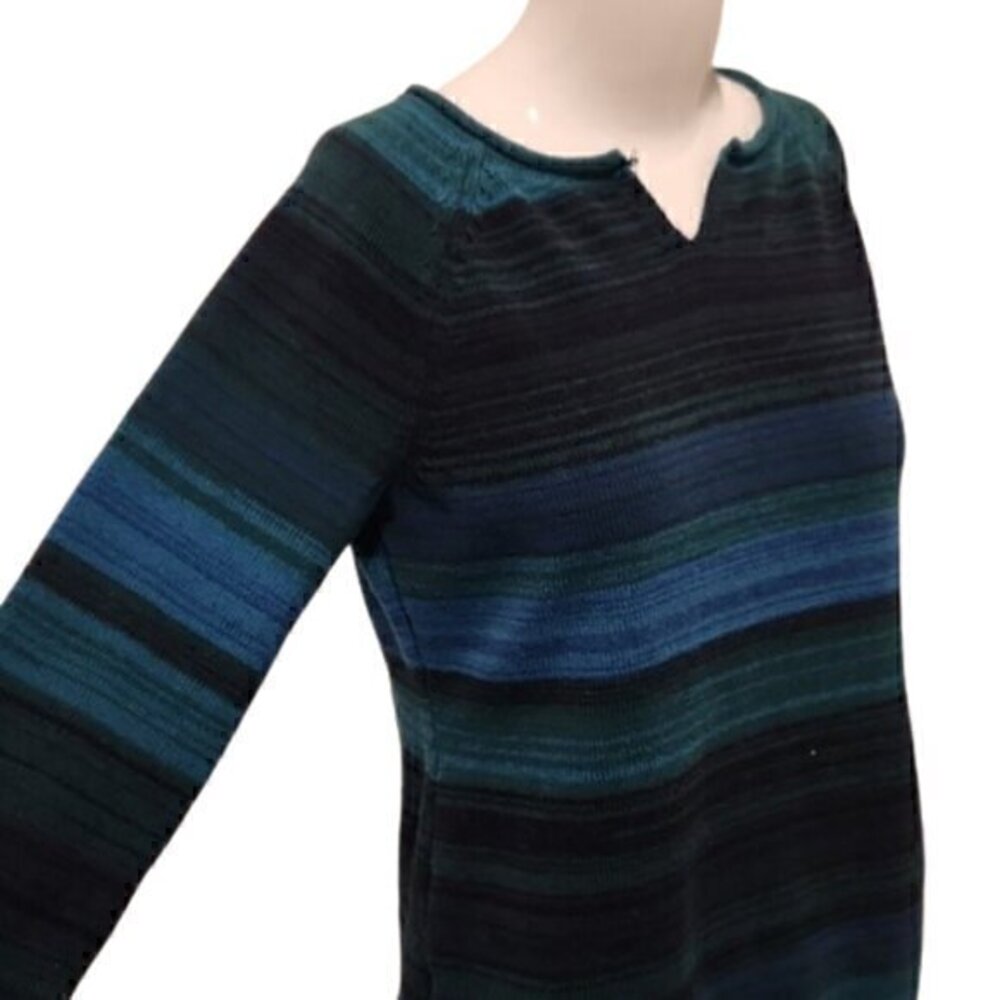 [Eddie Bauer] Green & Blue Cotton Sweater - Size S